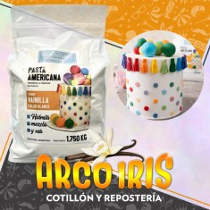 Pasta Americana En Polvo Vainilla X 1750 Gr - Cierre Ziploc Drip Colors Cubre Torta