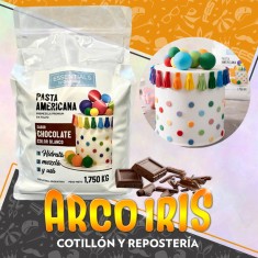 Pasta Americana En Polvo Chocolate X 1750 Gr - Cierre Ziploc Drip Colors Cubre Torta