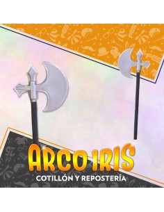 Hacha Gris 40 Cm Chica -xu  +10-5% Promo Por Cantidad Armas Halloween Stasio