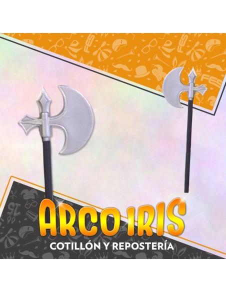 Hacha Gris 40 Cm Chica -xu  +10-5% Promo Por Cantidad Armas Halloween Stasio