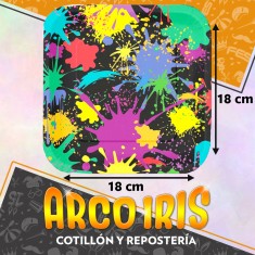 Art Plato 18 Cm Cuadrado X 8 - Polipapel Otero