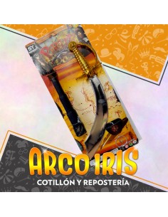 Set Pirata - Catalejo+parche+espada Y Aro