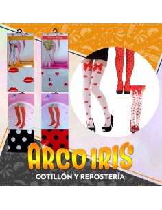 Medias Lycra Con Lunares/rayadas/enfermera/poker