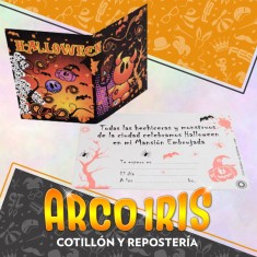 Halloween Invitacion X 10 +6-5% Promo Por Cantidad Gold Mundo