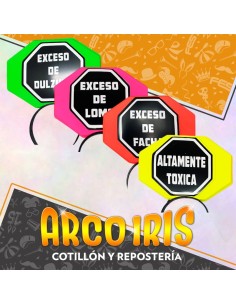 Vincha Plastica Frase X 6 - Fluo Carioca Cartel Etiquetado Gape