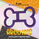 Cortante Cookies Hueso Grande - 9 Cm -plastico Violeta