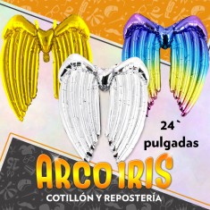 Mylar 24 Ala Plata-dorado-multicolor