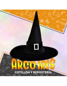 Gorro Bruja Tela Con Hebilla Amber Halloween Party Store