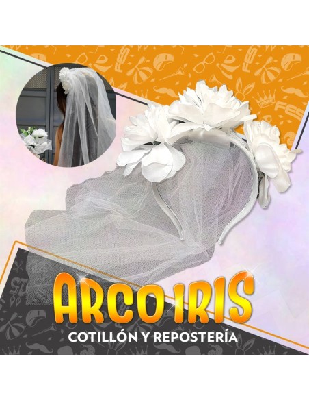 Vincha Novia Flores Y Tull