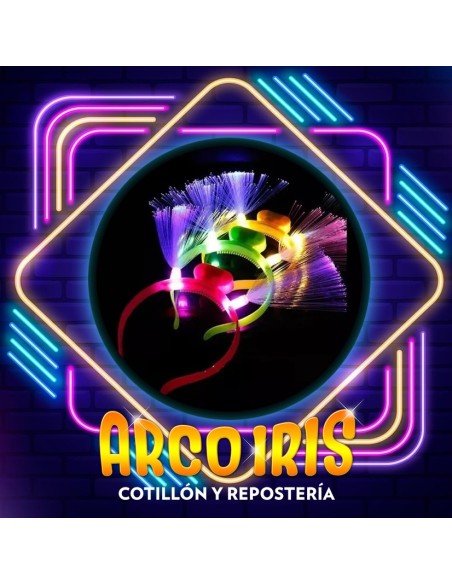 Luminoso Vincha Con Fibra Optica X 10 - Antenas De Fibra Optica Led