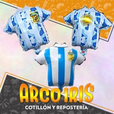 Mylar 18 Camiseta Futbol Metal Xu - 46 Cm Argentina-river-boca-