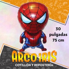 Mylar 30 Personaje Arana Metal Xu - 76 Cm Spiderman Globo Metalizado Papel