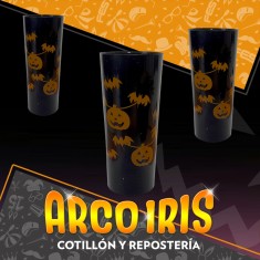 Trago Largo Flexible Impreso X 250 Halloween
