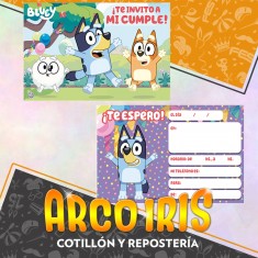 Bluey Invitacion X 10