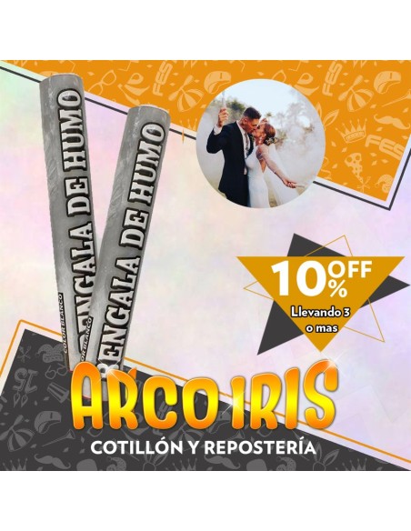 Humo Bengala Blanca Xu +3-10% Promo Por Cantidad Primavera Upd Carnaval