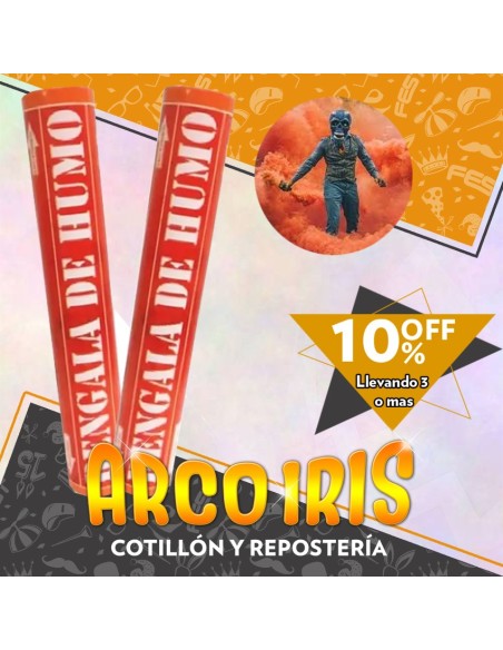 Humo Bengala Naranja Xu +3-10% Promo Por Cantidad Primavera Upd Carnaval