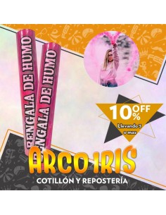 Humo Bengala Rosa Xu +3-10% Promo Por Cantidad Primavera Upd Carnaval
