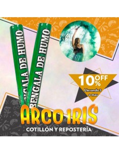 Humo Bengala Verde Xu +3-10% Promo Por Cantidad San Patricio Primavera Upd Carnaval