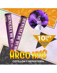Humo Bengala Violeta Xu +3-10% Promo Por Cantidad Primavera Upd Carnaval