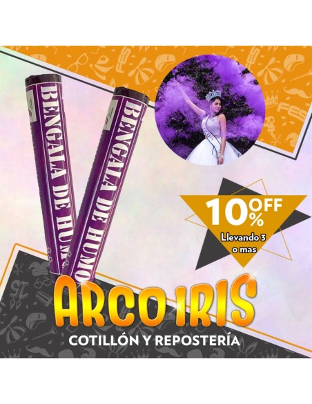 Humo Bengala Violeta Xu +3-10% Promo Por Cantidad Primavera Upd Carnaval