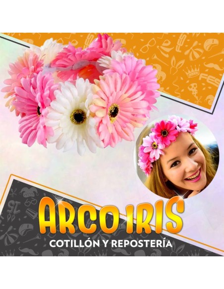 Vincha Corona De Flores Xu - Primavera Party Store