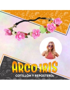 Vincha Corona Romantica Xu - Florecitas Primavera Party Store