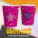 Girls Vaso 8 Onzas X 8 - Polipapel Festcopack