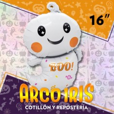 Mylar 16 Halloween X 10 Calabaza Con Fantasma Calabaza Con Gato Esqueleto Murcielago Arana 2