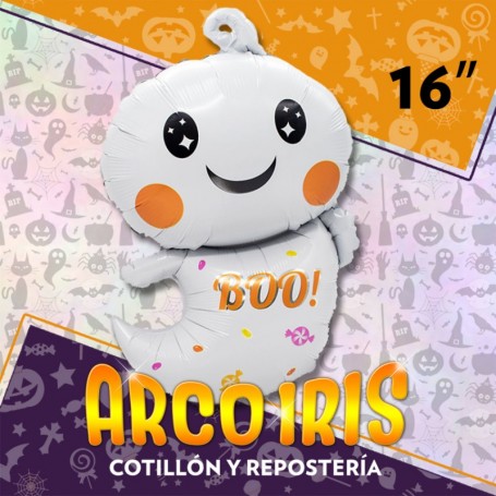 Mylar 16 Halloween X 10 Calabaza Con Fantasma Calabaza Con Gato Esqueleto Murcielago Arana