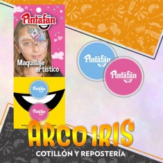 Maquillaje Pasta 2g X 2 Celeste/rosa Artistico Halloween Pintafan