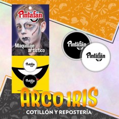 Maquillaje Pasta 2g X 2 Blanco-negro Dracula Artistico Halloween Pintafan