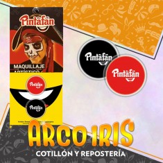 Maquillaje Pasta 2g X 2 Negro/rojo Pirata Artistico Halloween Pintafan