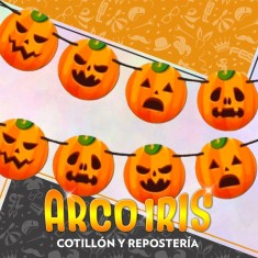 Halloween Guirnalda Calabazas Xu - Carton Gold Mundo