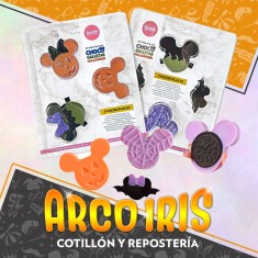 Placas Set Choco Paleta Halloween X 2 Cristal Raton/ratona Parpen