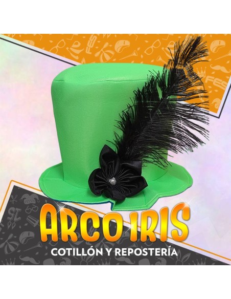 Gorro Galera Mediana Con Pluma Fluo Xu