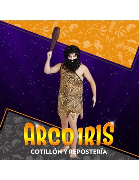 Disfraz Adulto Cavernicola Xu - Hombre Con Barba Halloween Candela