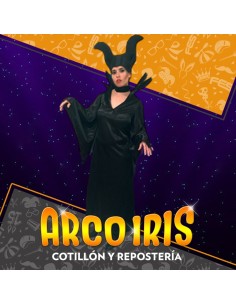 Disfraz Adulto Hada Xu - Negra Malefica Halloween Candela