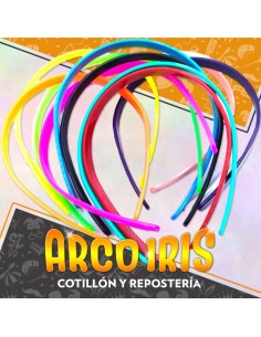 Vincha Plastica Amarillo Fluo X 100 Lisa A Granel -