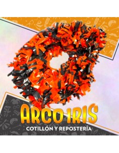 Collar Fruncido Halloween X 10 - Negro-naranja Imagen