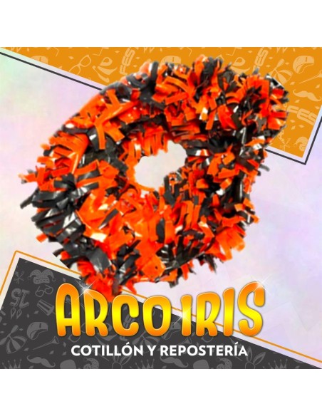 Collar Fruncido Halloween X 10 - Negro-naranja Imagen