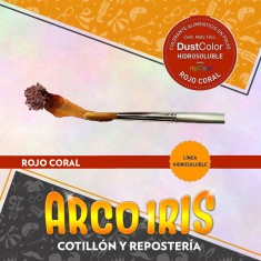 Dust Color Hidrosoluble Rojo Coral Xu - Colorante Polvo Hidrosoluble Pascua