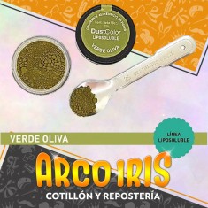 Dust Color Lipo Verde Oliva Xu - Colorante Polvo Liposoluble Pascua