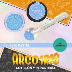 Dust Color Lipo Celeste Pastel Xu - Colorante Polvo Liposoluble Pascua