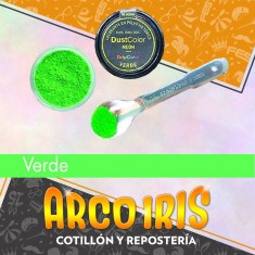 Dust Color Gliter Verde Neon - Colorante Polvo Liposoluble Pascua
