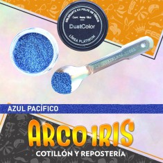 Dust Color Platinum Azul Pacifico Xu - Colorante Polvo Brillo Pascua
