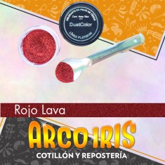 Dust Color Platinum Rojo Lava Xu - Colorante Polvo Brillo Pascua