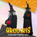 Muneco Bruja Con Manzana Xu - 2.00 Mt Aprox Halloween Party Store