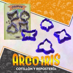 Cortante Plastico Flores Mariposa X 4 - N. 10 - Cooper