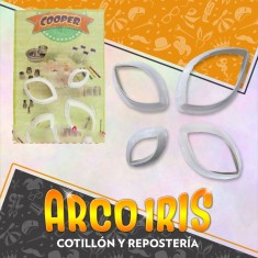 Cortante Plastico Hojas Lisas X 4 - N. 8 - Cooper