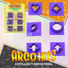 Cortante Plastico Para Galleta X 6 - Chico Violeta - Cooper